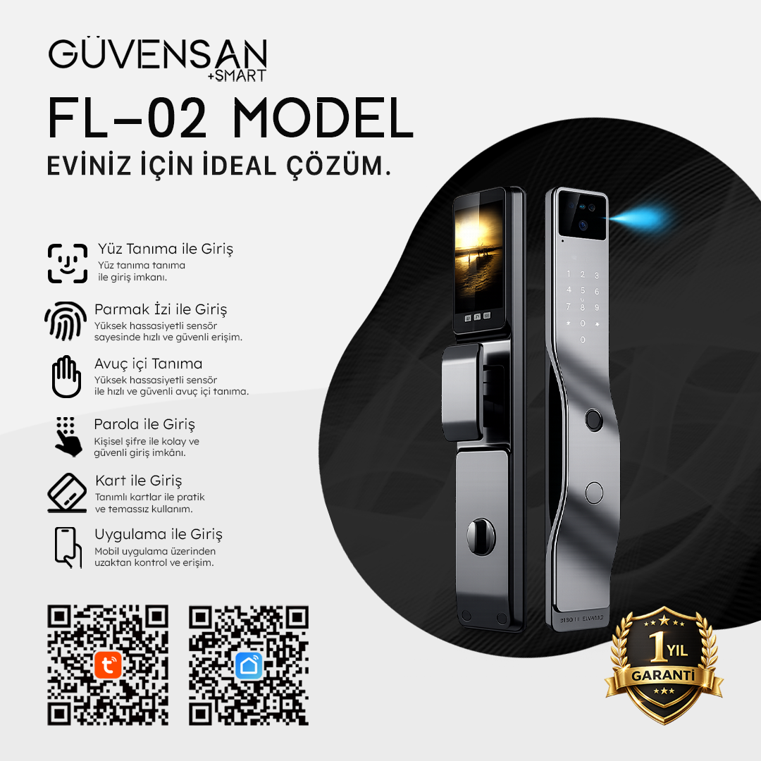 FL-02 Tuya Destekli Akıllı Kapı Kilidi