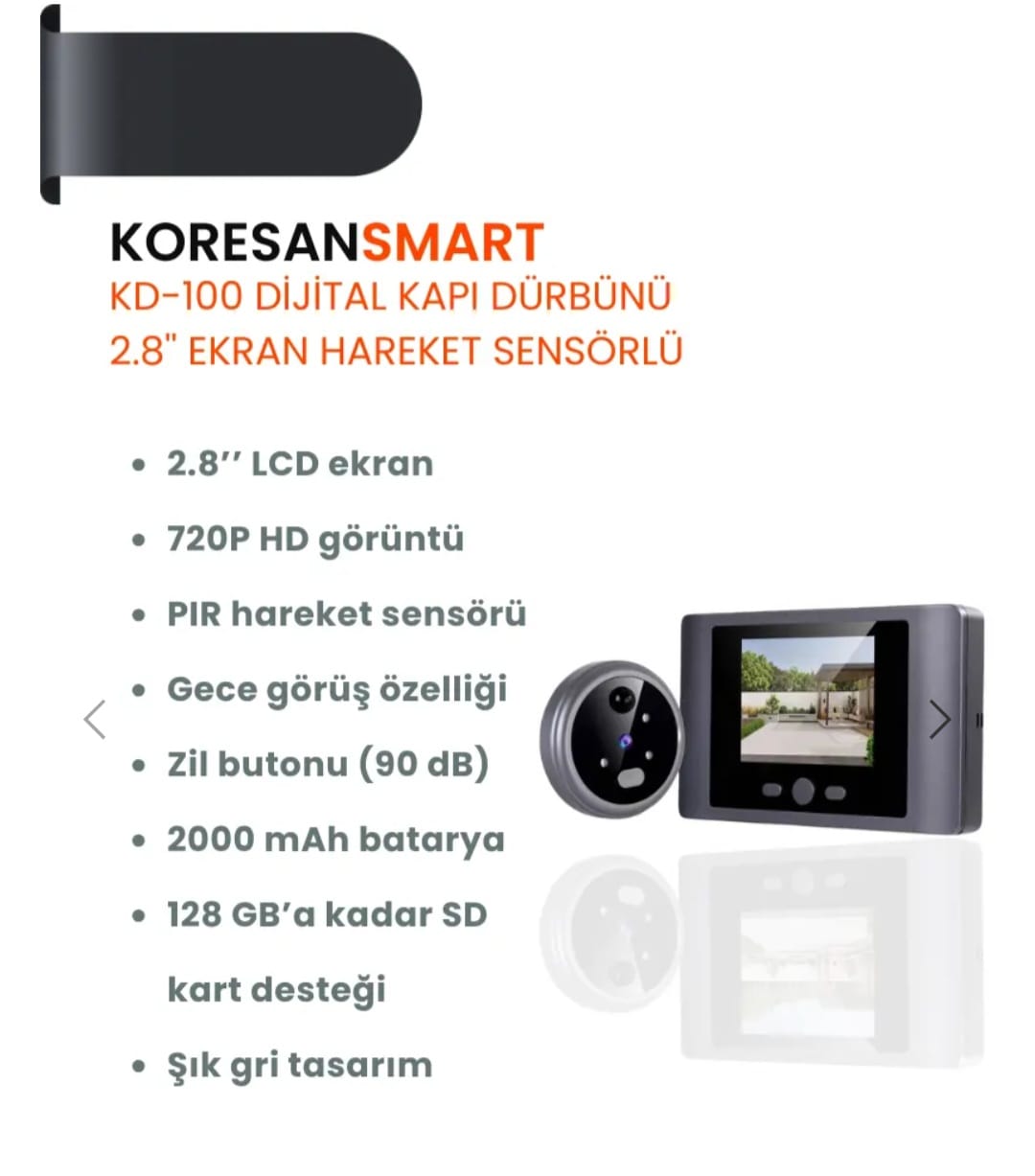 Tuya Wifi Akıllı Kapı Dürbünleri