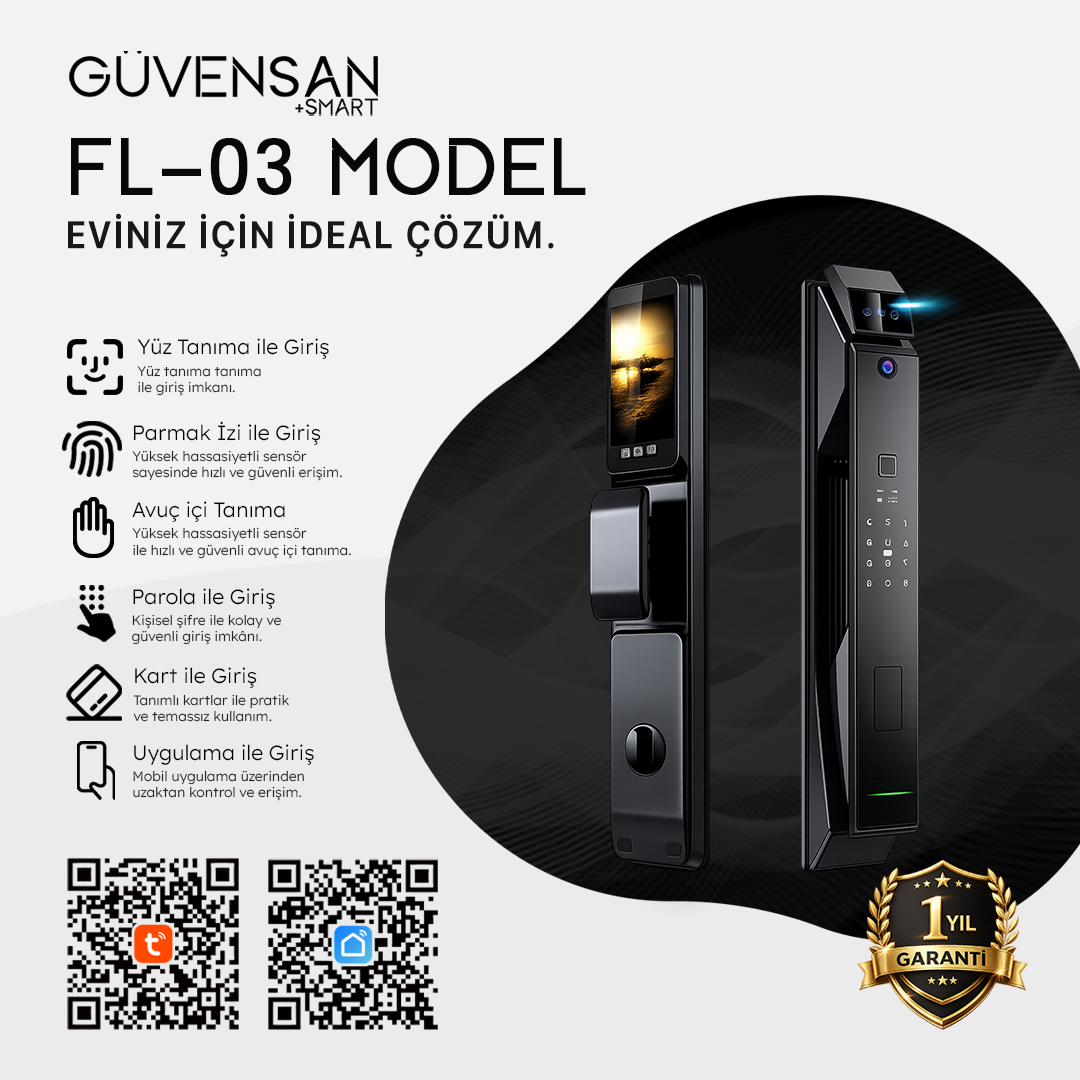 FL-03 Tuya Destekli Akıllı Kapı Kilidi